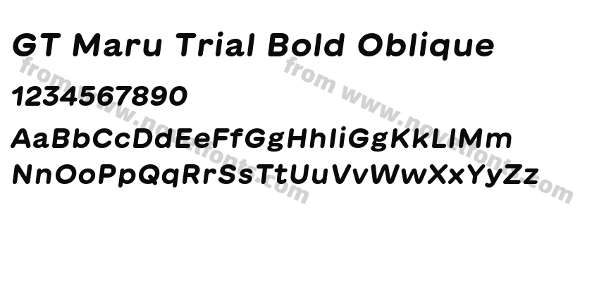 GT Maru Trial Bold ObliquePreview