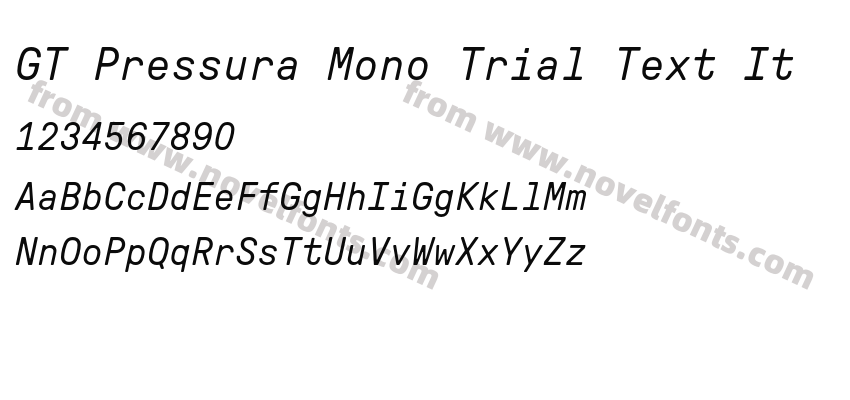 GT Pressura Mono Trial Text ItPreview