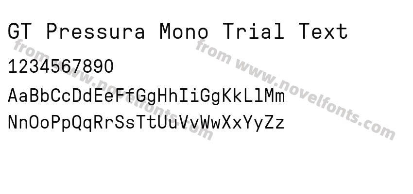 GT Pressura Mono Trial TextPreview
