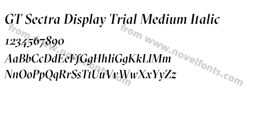 GT Sectra Display Trial Medium ItalicPreview