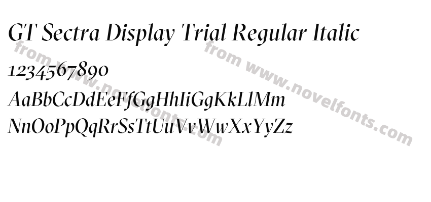 GT Sectra Display Trial Regular ItalicPreview