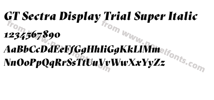 GT Sectra Display Trial Super ItalicPreview