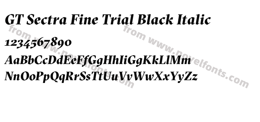 GT Sectra Fine Trial Black ItalicPreview