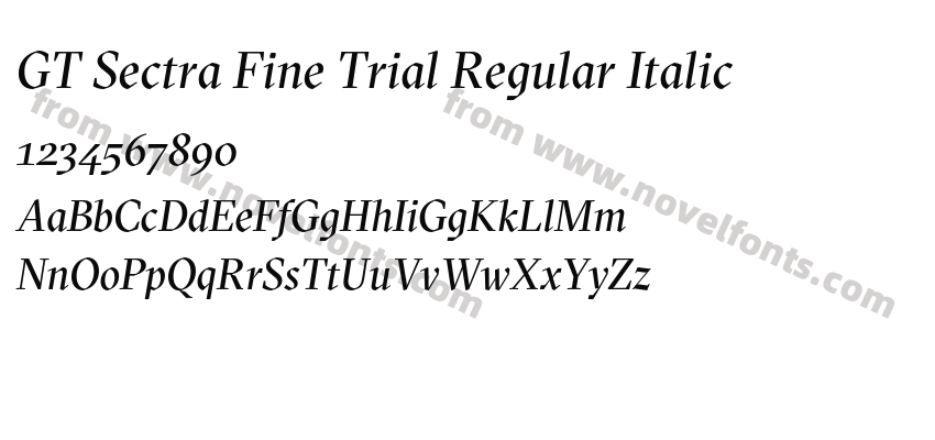 GT Sectra Fine Trial Regular ItalicPreview