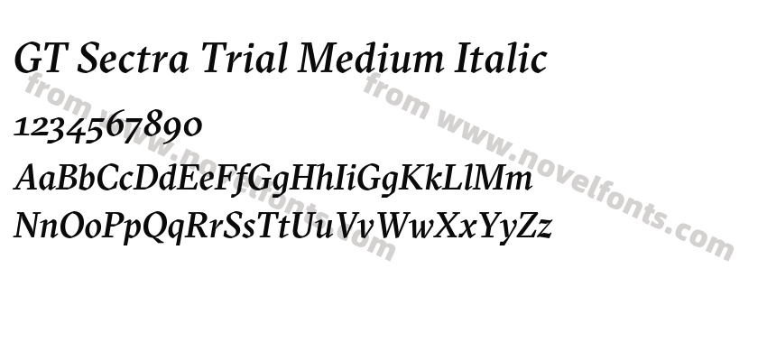 GT Sectra Trial Medium ItalicPreview
