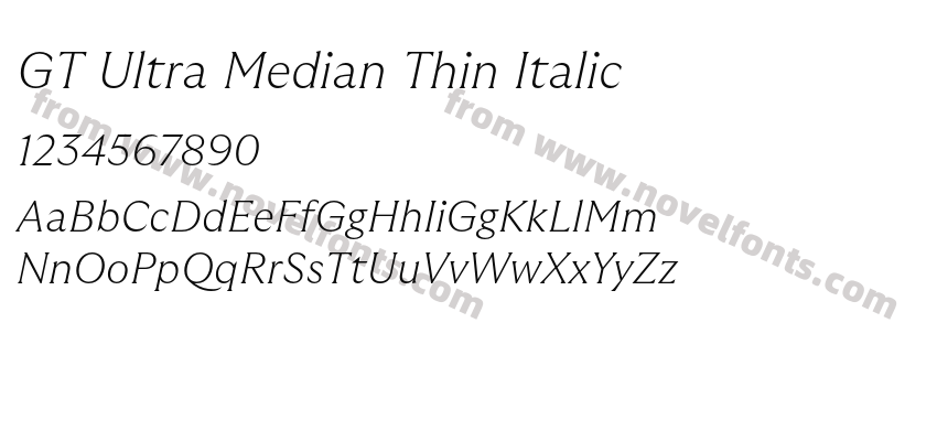 GT Ultra Median Thin ItalicPreview