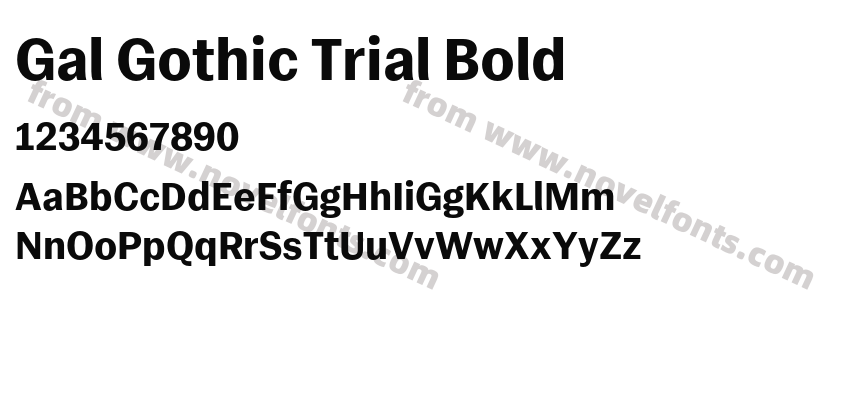Gal Gothic Trial BoldPreview