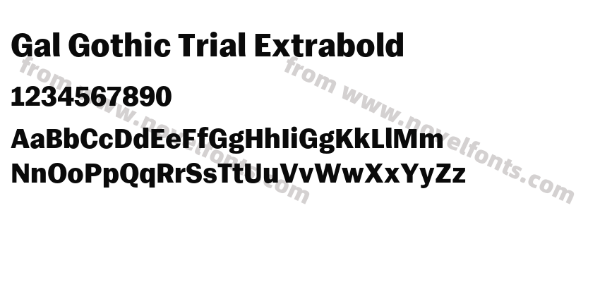 Gal Gothic Trial ExtraboldPreview