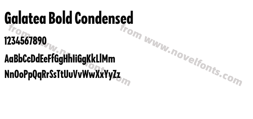 Galatea Bold CondensedPreview