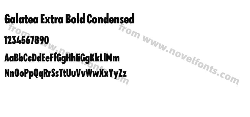 Galatea Extra Bold CondensedPreview