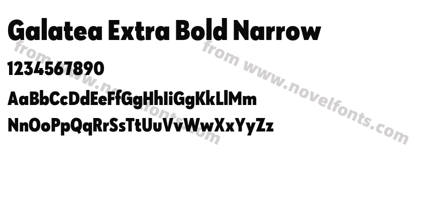 Galatea Extra Bold NarrowPreview
