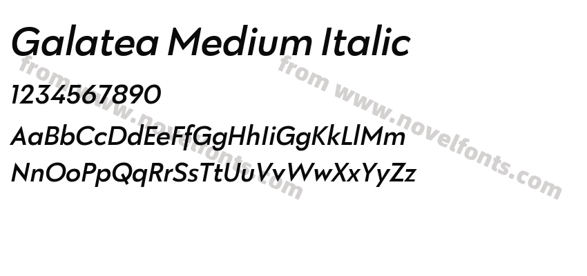Galatea Medium ItalicPreview