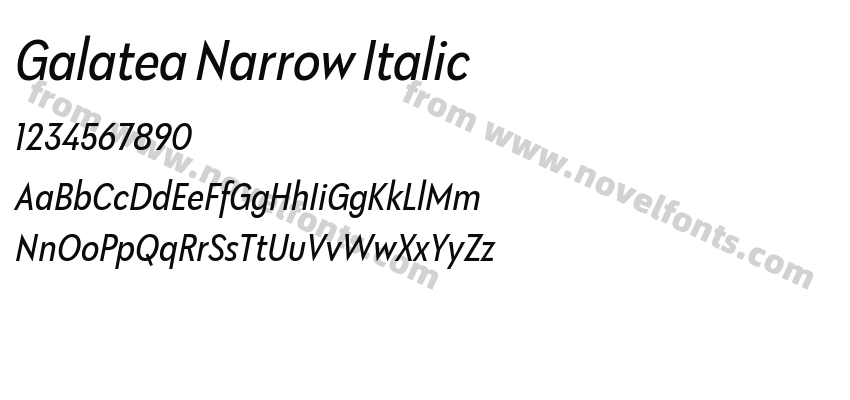 Galatea Narrow ItalicPreview