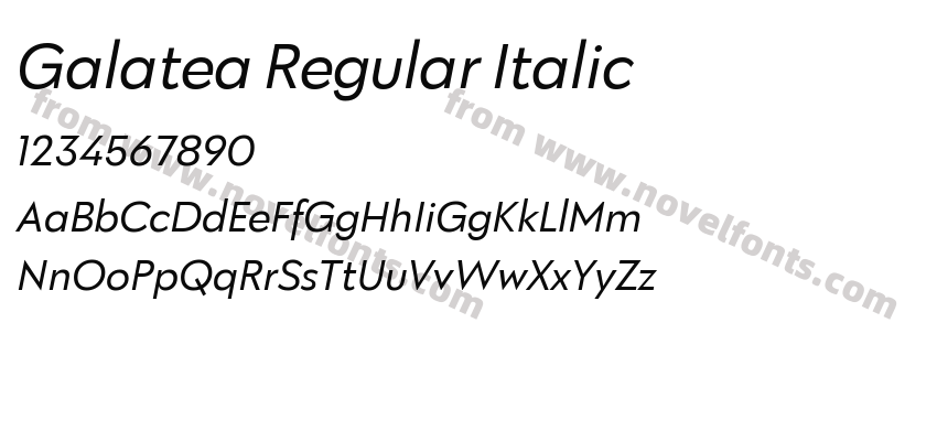 Galatea Regular ItalicPreview