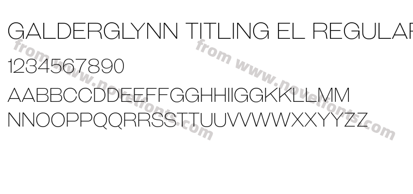 Galderglynn Titling El RegularPreview