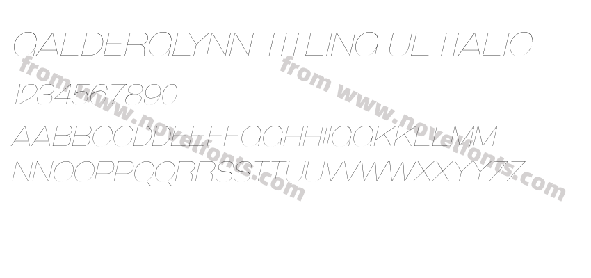 Galderglynn Titling Ul ItalicPreview