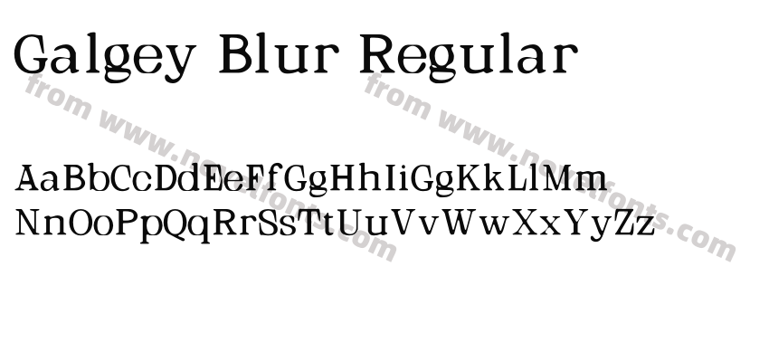 Galgey Blur RegularPreview