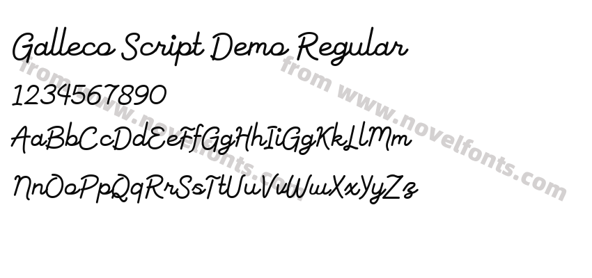 Galleco Script Demo RegularPreview
