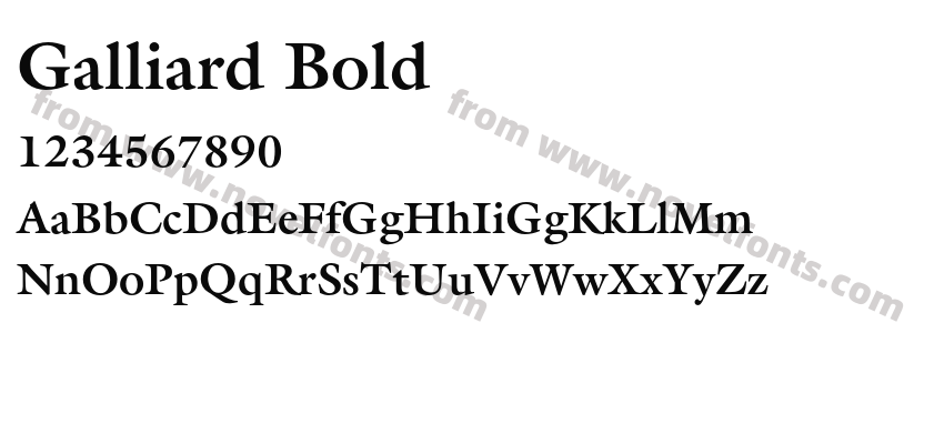 Galliard BoldPreview