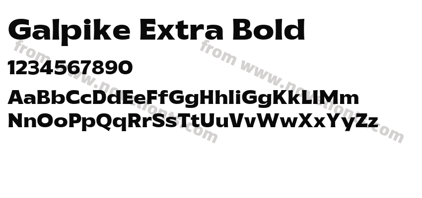 Galpike Extra BoldPreview