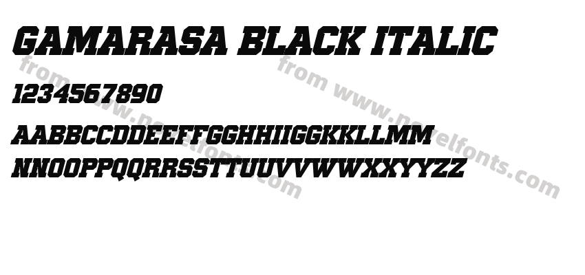 Gamarasa Black ItalicPreview