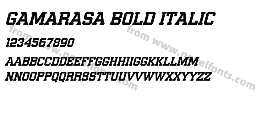 Gamarasa Bold ItalicPreview