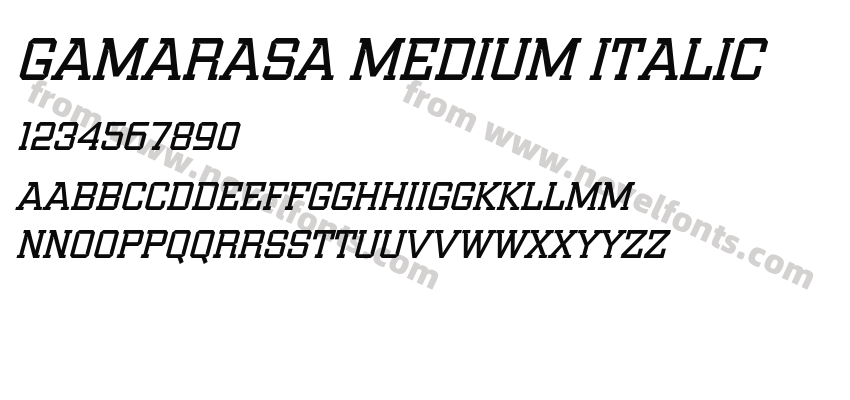 Gamarasa Medium ItalicPreview