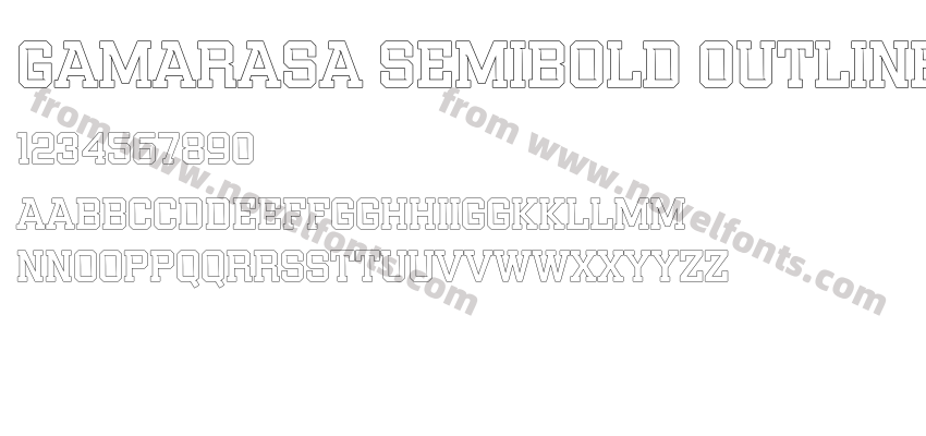 Gamarasa Semibold OutlinePreview