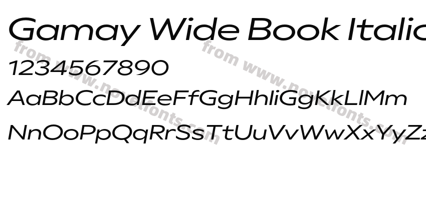 Gamay Wide Book ItalicPreview