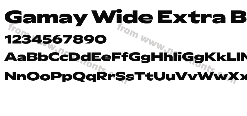 Gamay Wide Extra BoldPreview