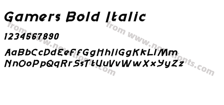 Gamers Bold ItalicPreview