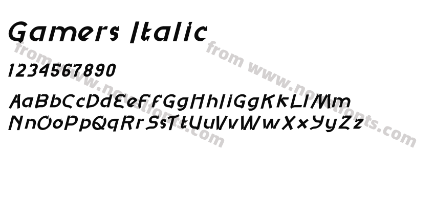 Gamers ItalicPreview