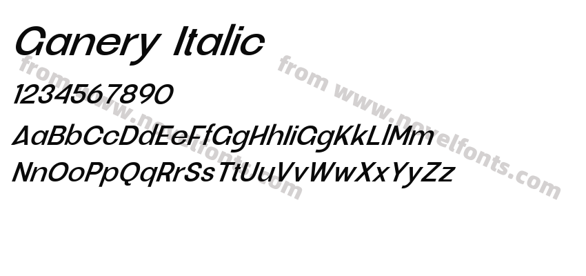 Ganery ItalicPreview