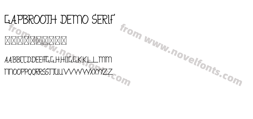Gapbrooth Demo SerifPreview