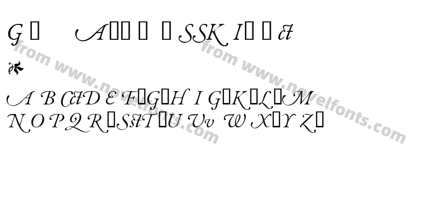 Garamond AlternateSSK ItalicPreview