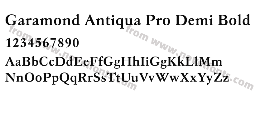 Garamond Antiqua Pro Demi BoldPreview