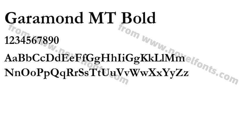 Garamond MT BoldPreview