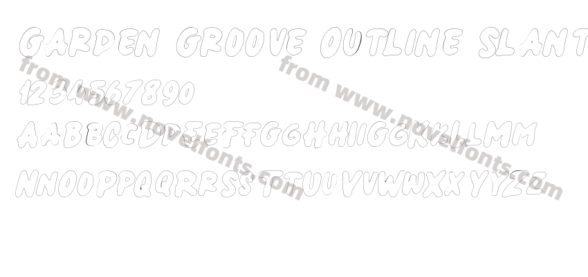 Garden Groove Outline SlantPreview