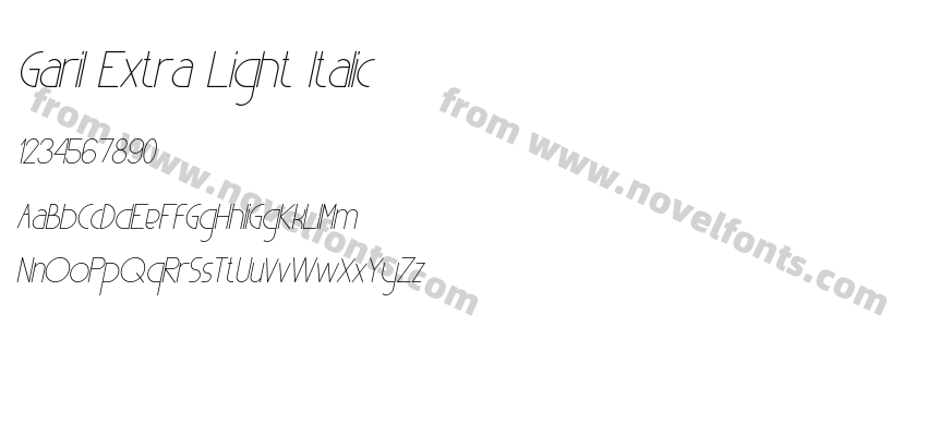 Garil Extra Light ItalicPreview