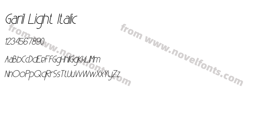 Garil Light ItalicPreview