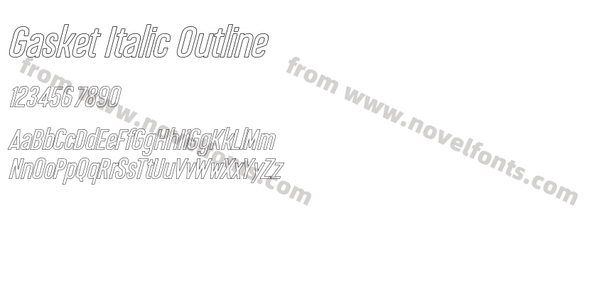 Gasket Italic OutlinePreview