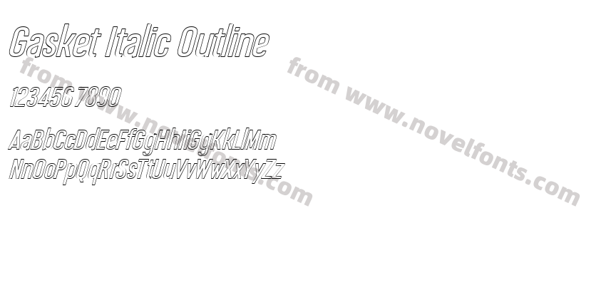 Gasket Italic OutlinePreview