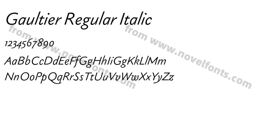 Gaultier Regular ItalicPreview