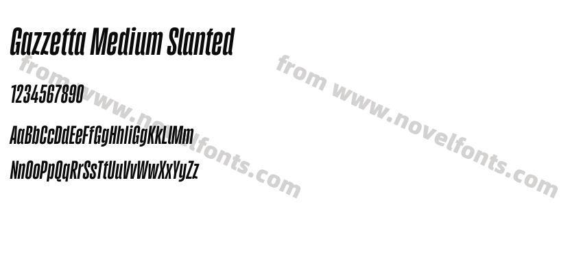 Gazzetta Medium SlantedPreview