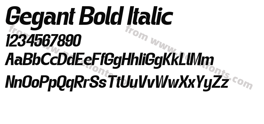 Gegant Bold ItalicPreview
