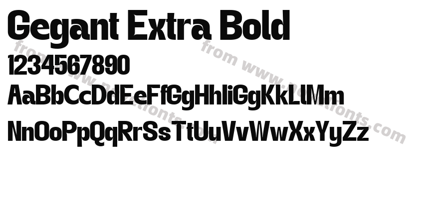 Gegant Extra BoldPreview