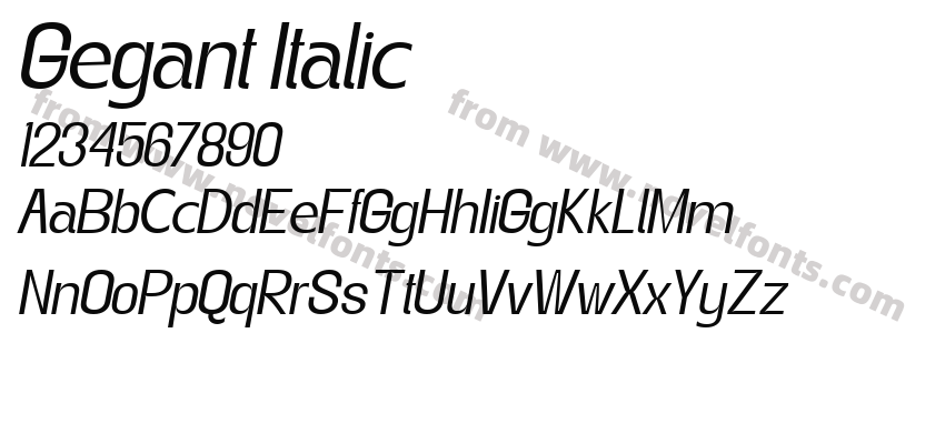 Gegant ItalicPreview