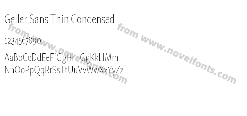 Geller Sans Thin CondensedPreview