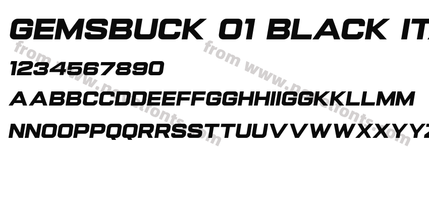 Gemsbuck 01 Black ItalicPreview