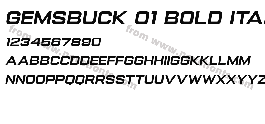 Gemsbuck 01 Bold ItalicPreview